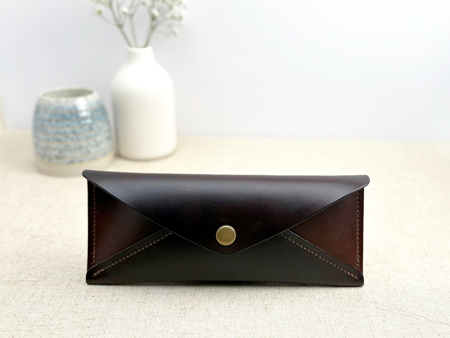 The Envelope Leather Glasses Case