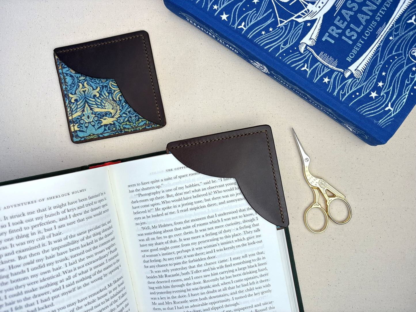The Corner Keeper Leather Bookmark
