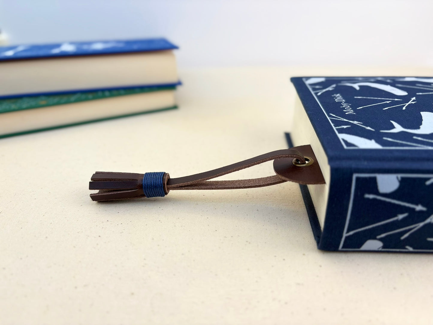 Personalised Morse Code Leather Bookmark