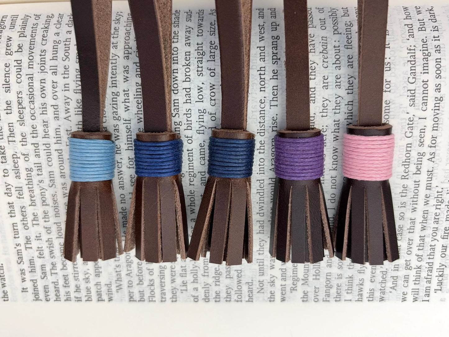 Personalised Morse Code Leather Bookmark