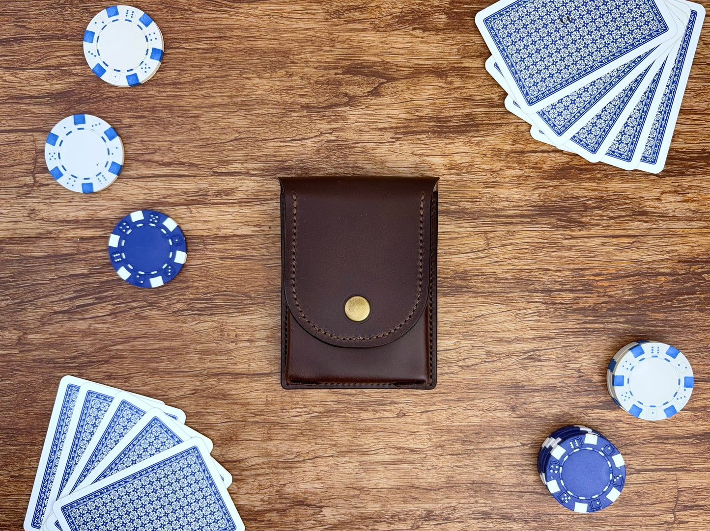 The Shuffle - Leather Playing Card Case
