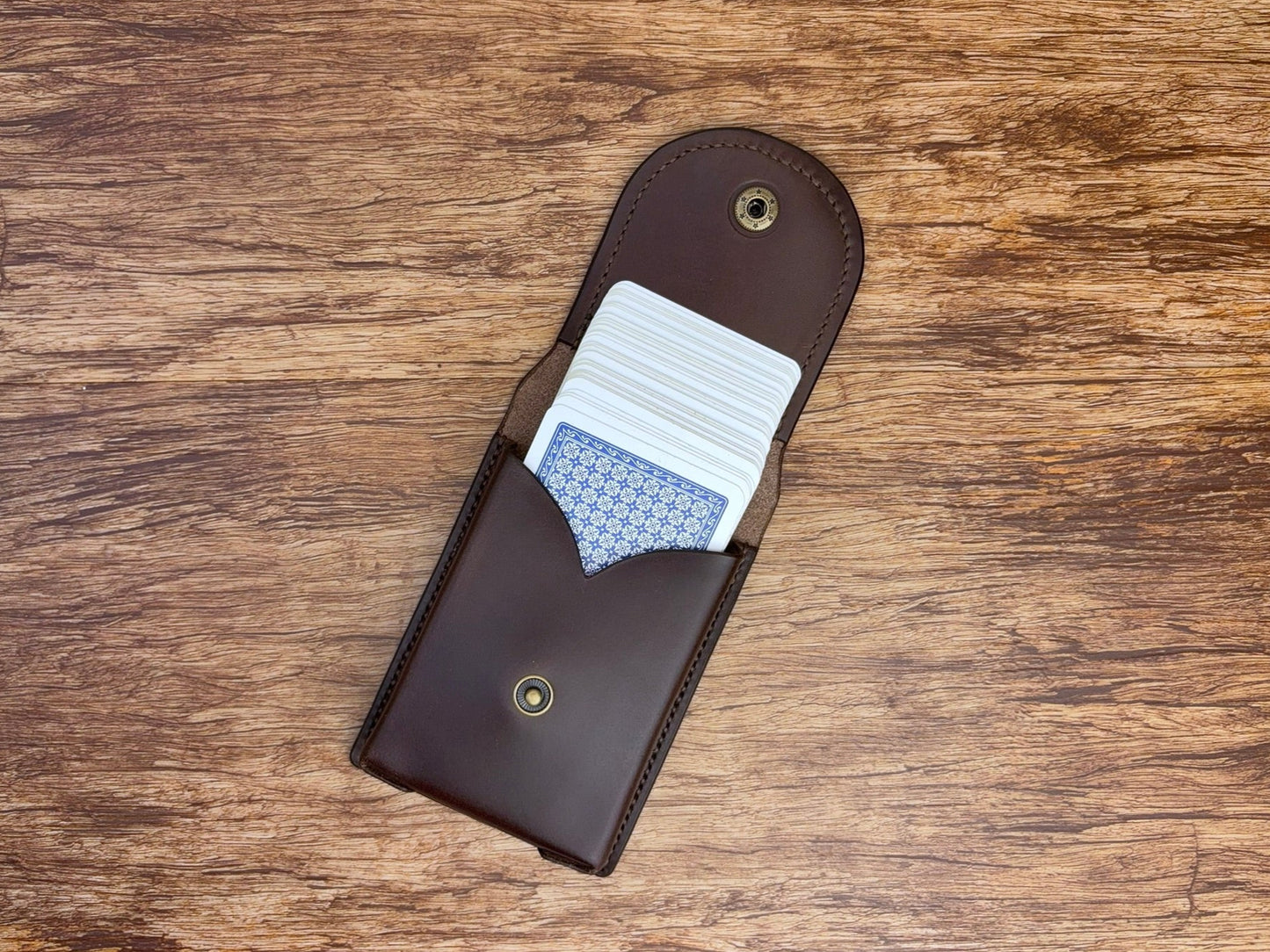The Shuffle - Leather Playing Card Case