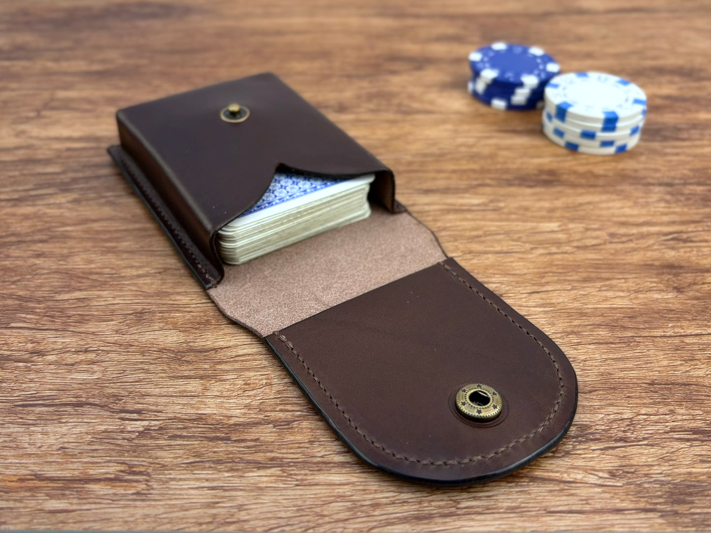 The Shuffle - Leather Playing Card Case