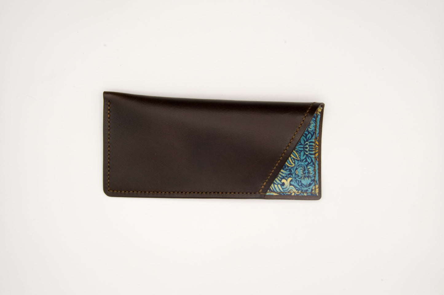 Lined Soft Glasses Case in Dark Brown