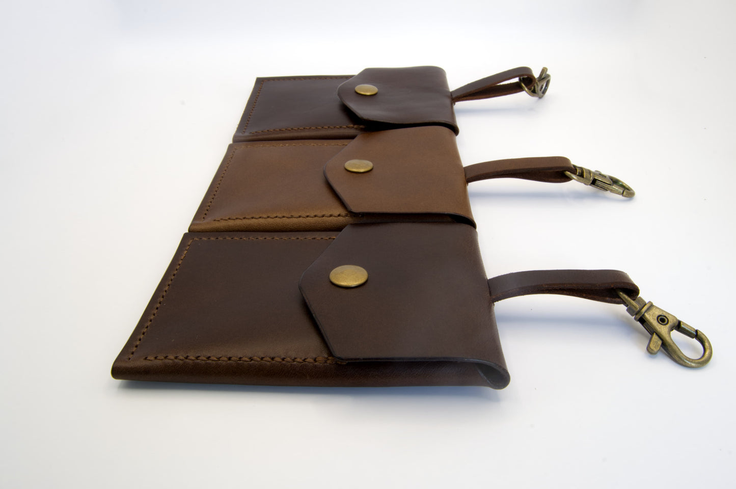 Leather Pouch in Dark Brown