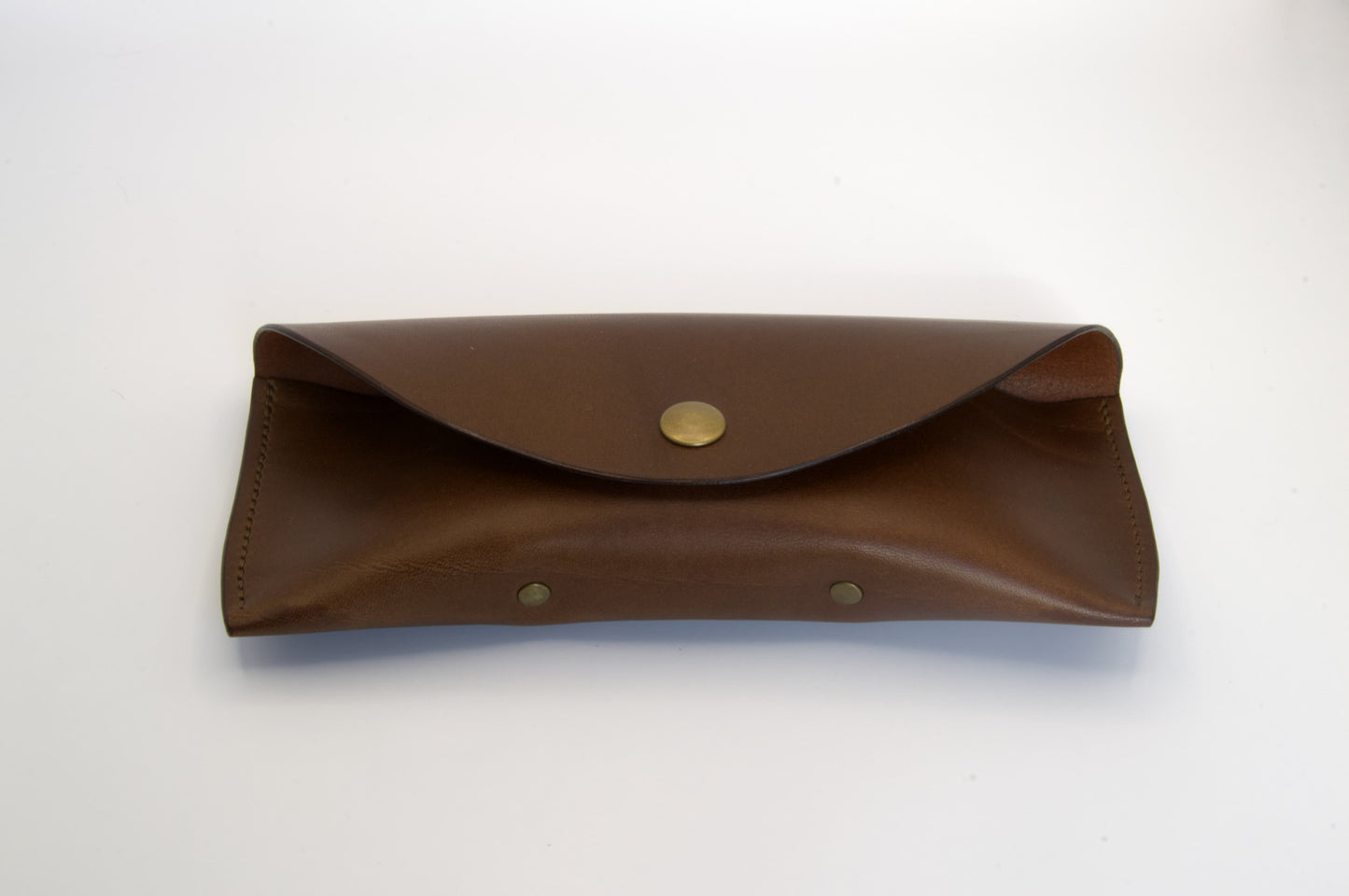 Leather Glasses Case in Medium Brown