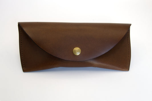 Leather Glasses Case in Medium Brown