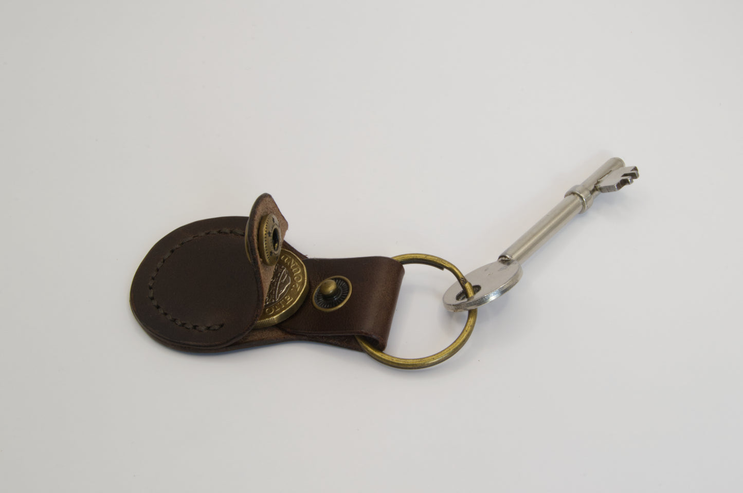 Leather Coin Holder in Dark Brown