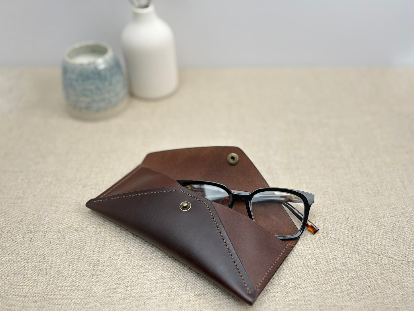 The Envelope Leather Glasses Case