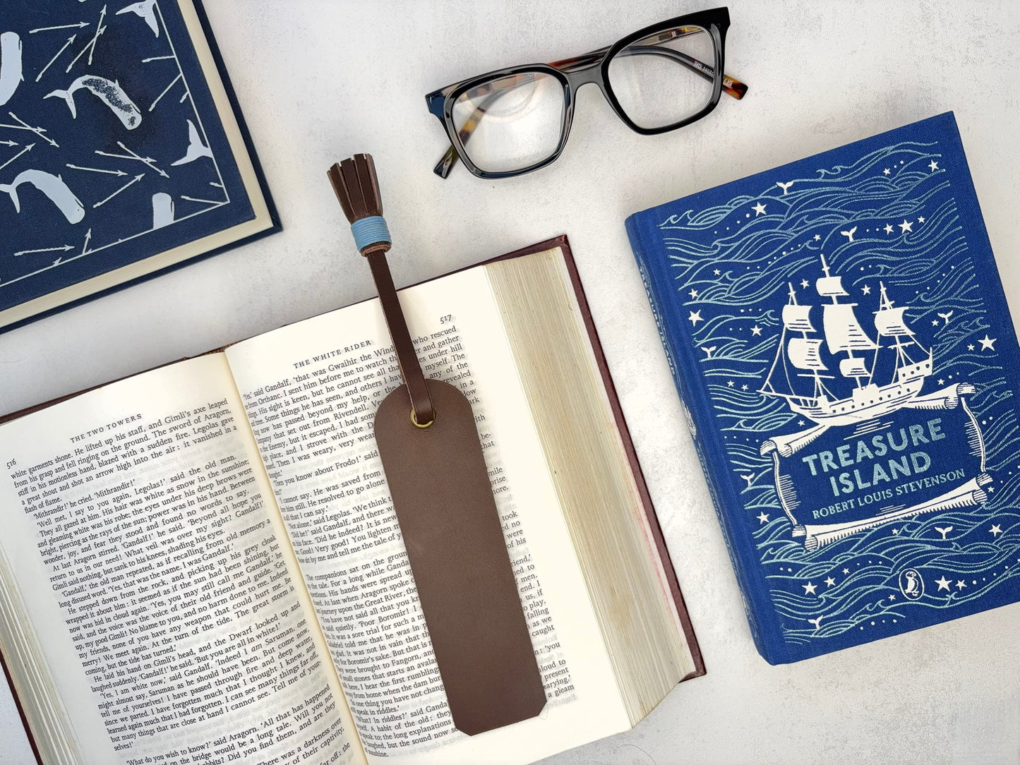Classic Tassel Leather Bookmark