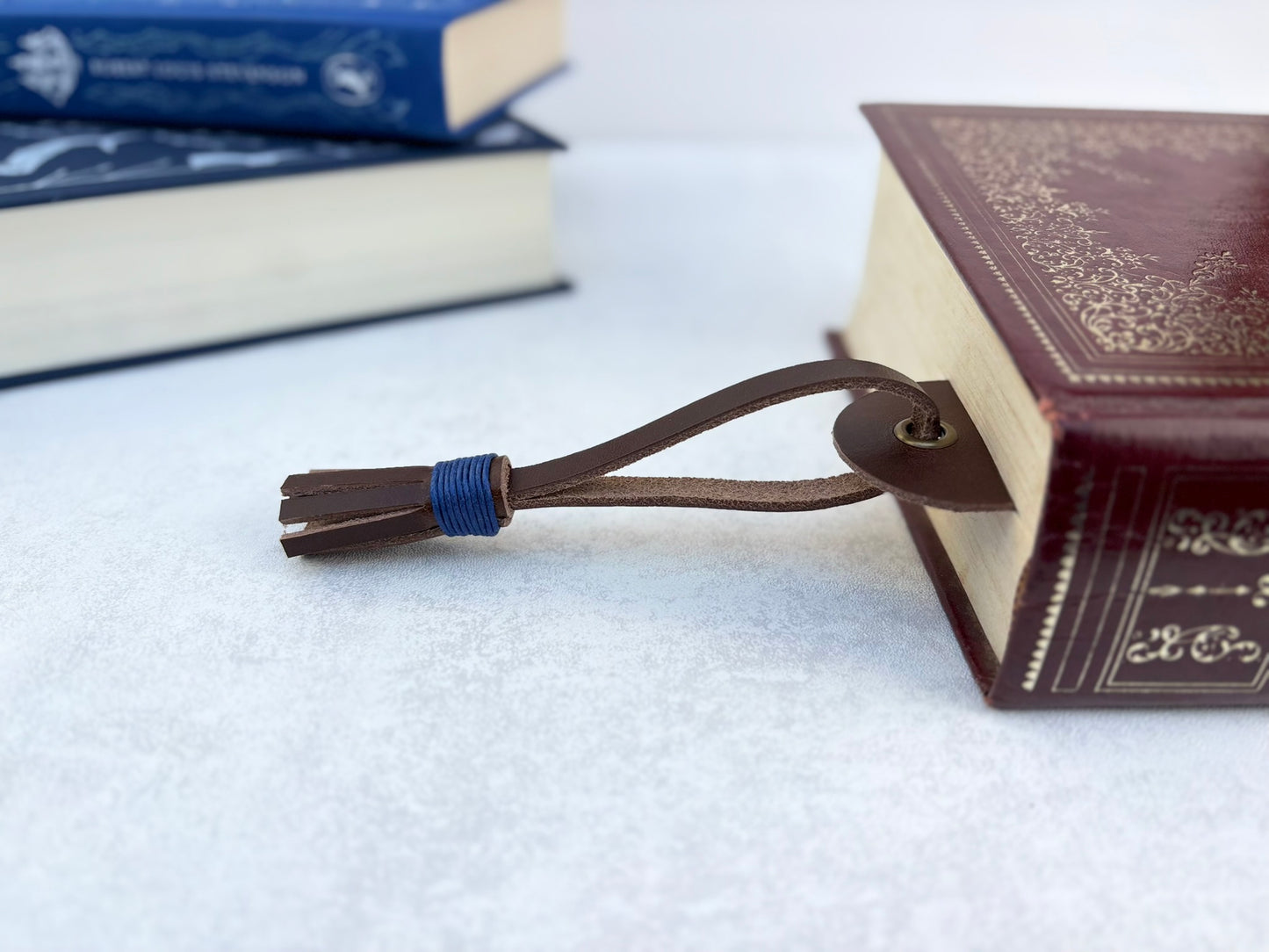 Classic Tassel Leather Bookmark