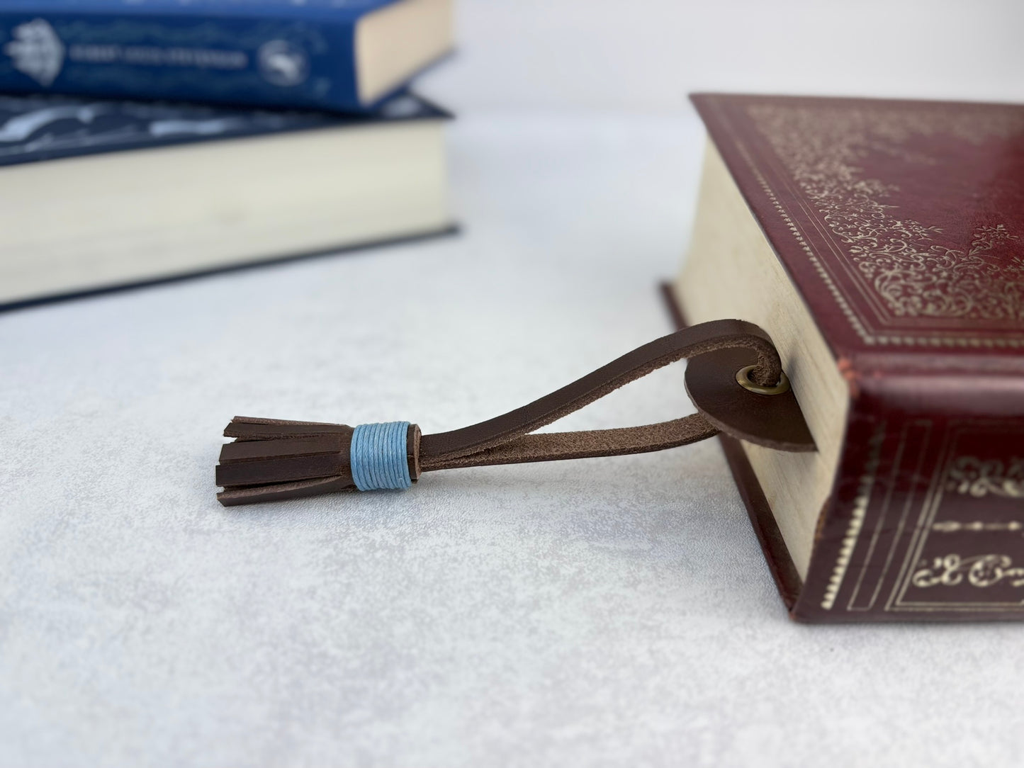 Classic Tassel Leather Bookmark