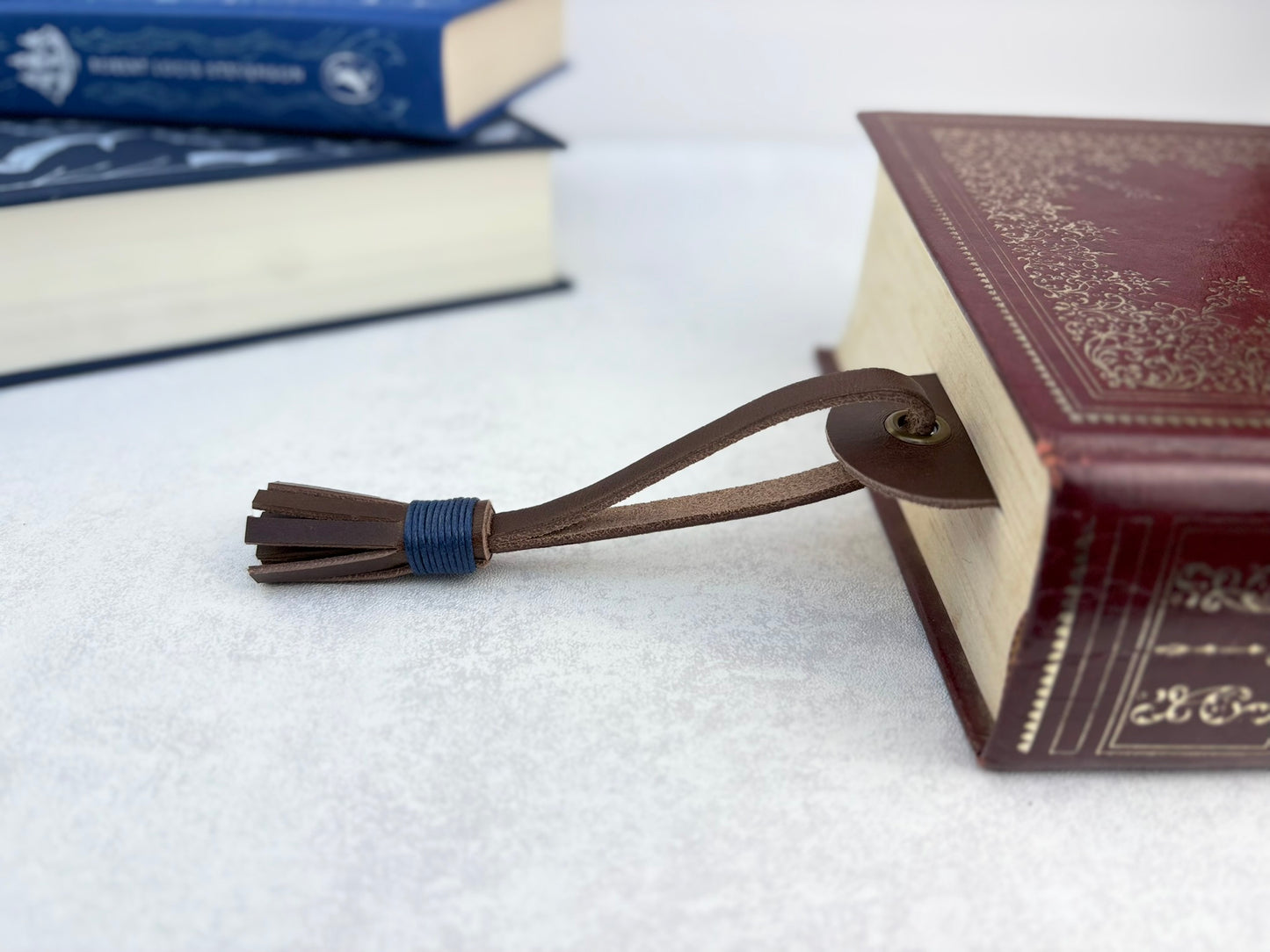 Classic Tassel Leather Bookmark
