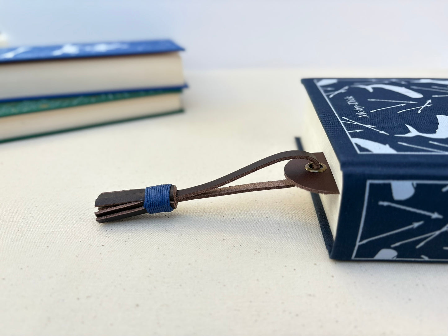 Personalised Morse Code Leather Bookmark
