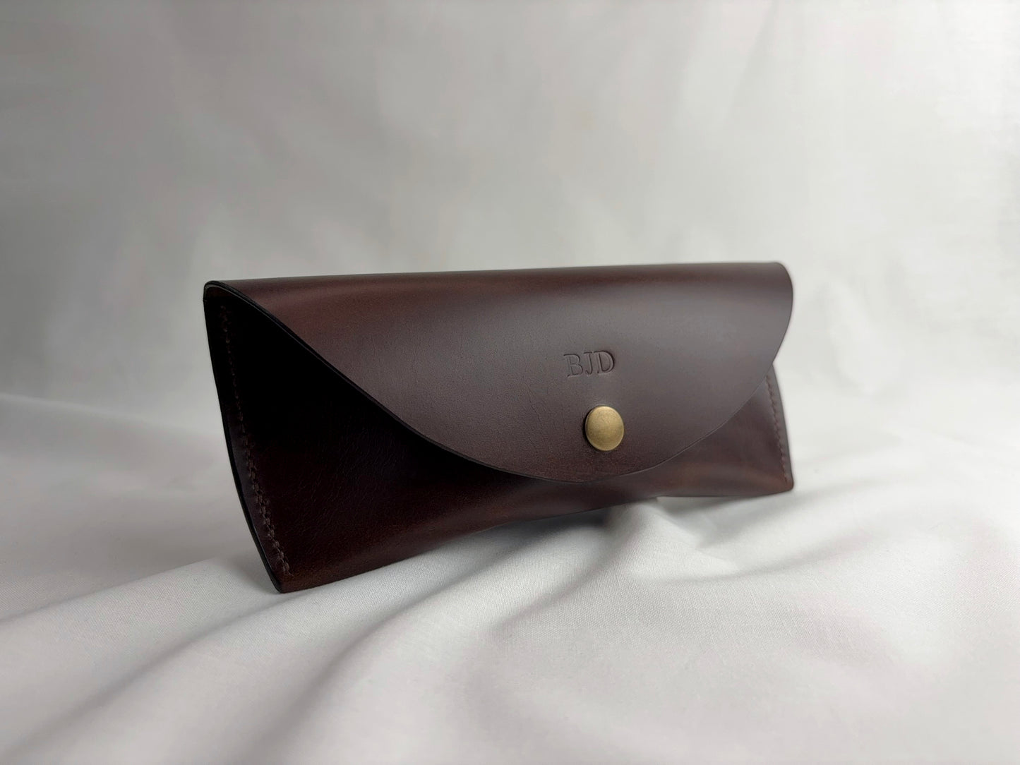 Leather Glasses Case in Dark Brown
