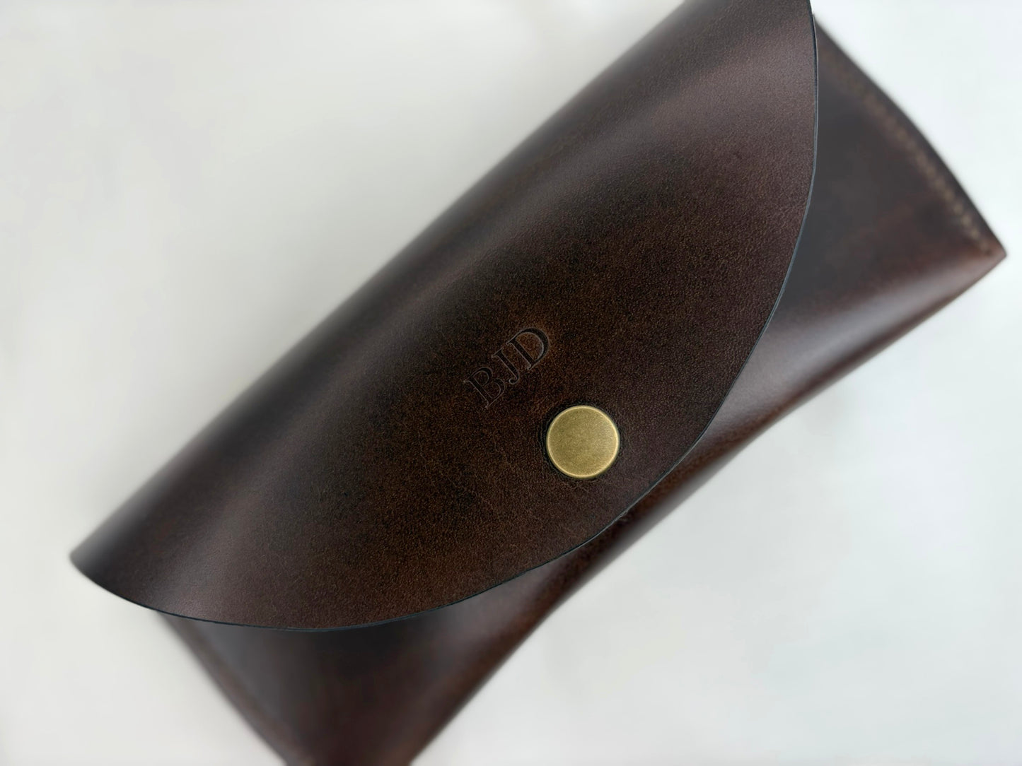 Leather Glasses Case in Dark Brown