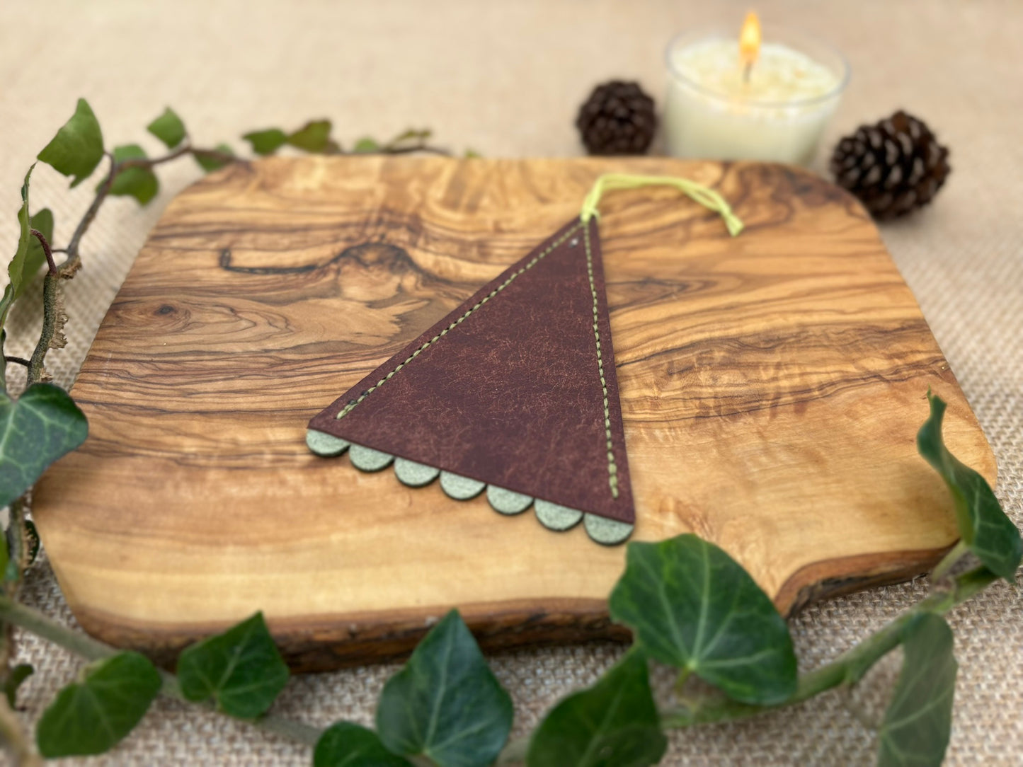 Leather Christmas Tree Ornament