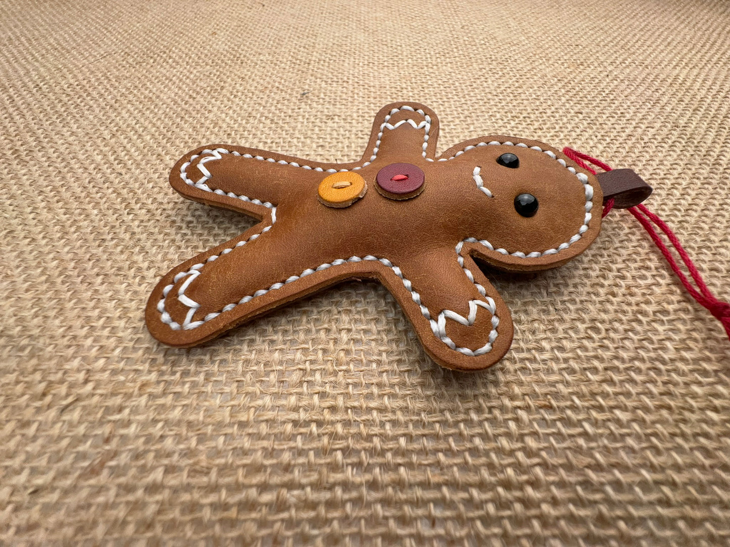 Leather Gingerbread Man Decoration