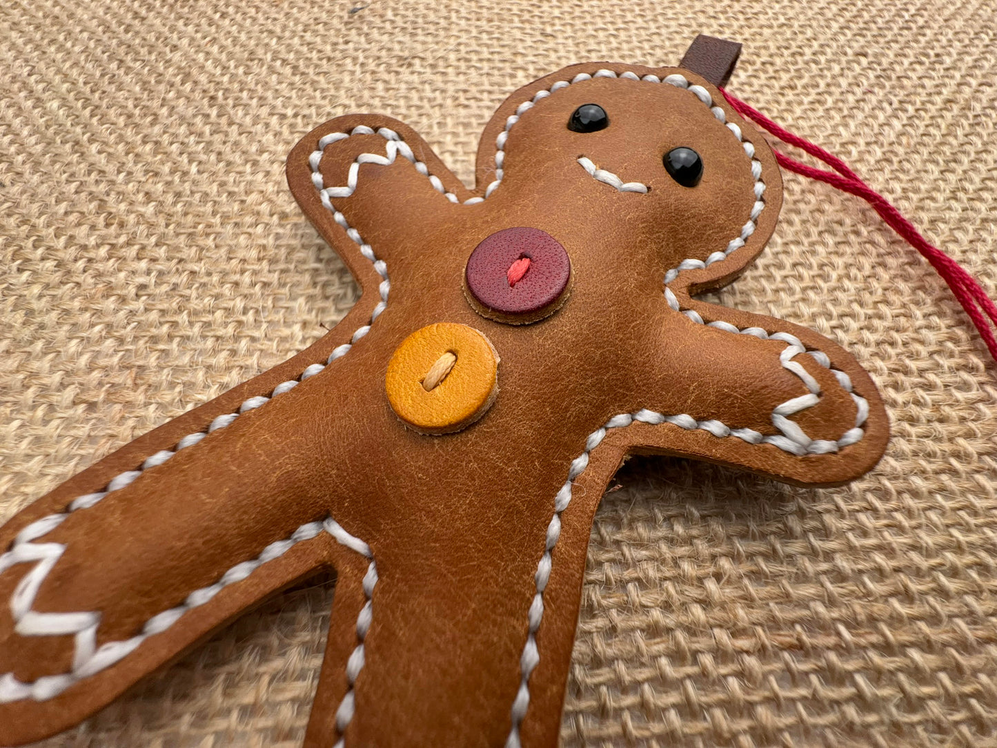 Leather Gingerbread Man Decoration
