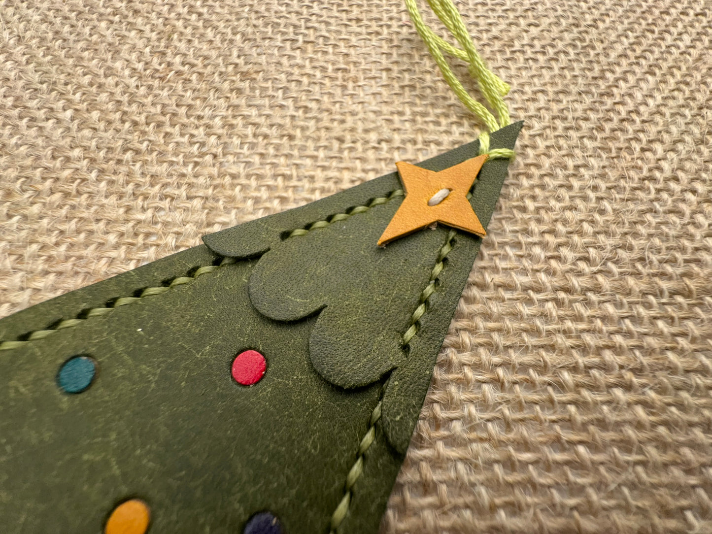 Leather Christmas Tree Ornament