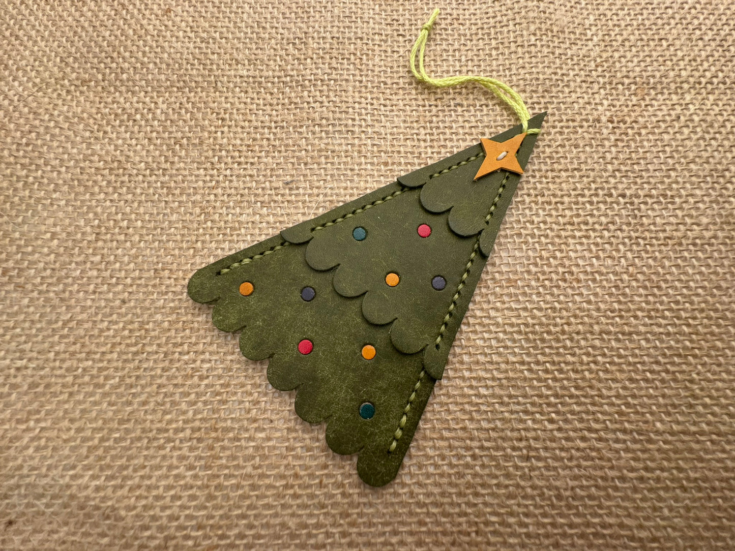 Leather Christmas Tree Ornament