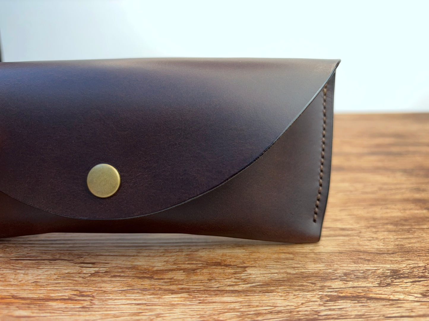 Leather Glasses Case in Dark Brown