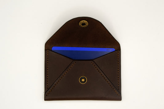 Minimalist Envelope Wallet in Dark Brown