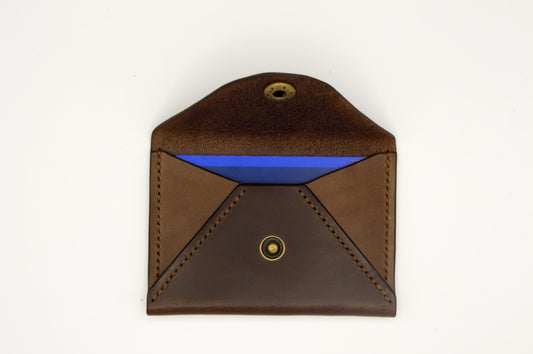 Minimalist Envelope Wallet in Two-Toned Leather
