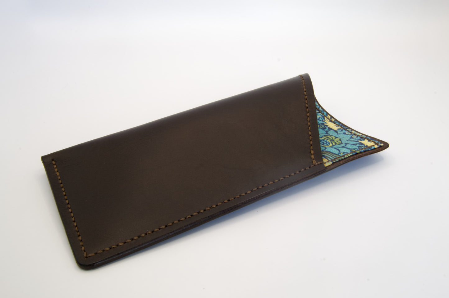 Lined Soft Glasses Case in Dark Brown