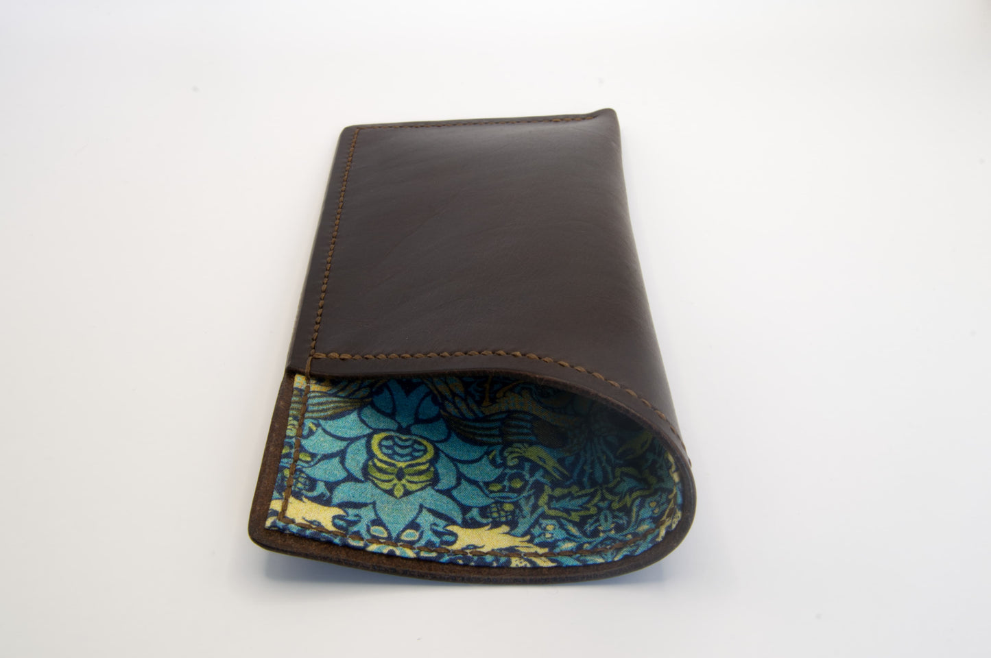 Lined Soft Glasses Case in Dark Brown