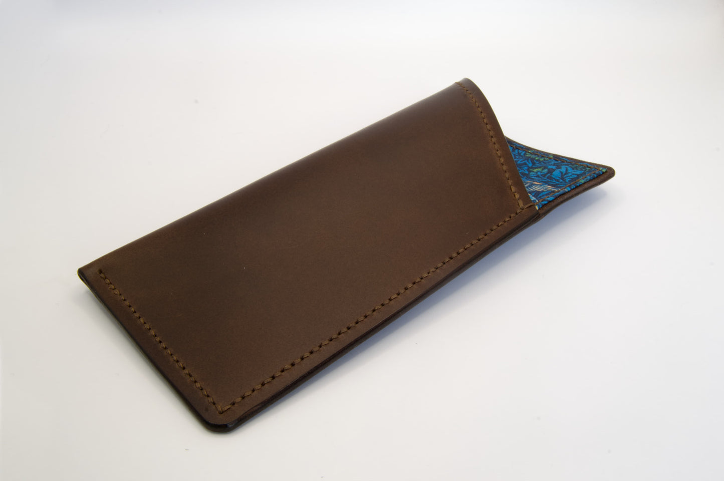 Lined Soft Glasses Case in Medium Brown