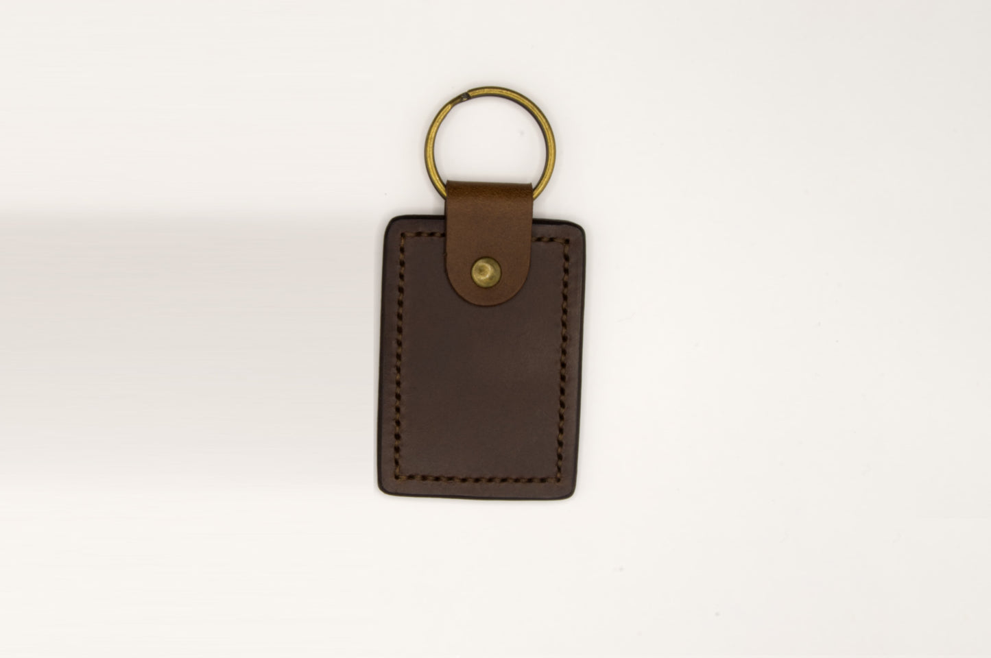 Leather Key Fob in Dark Brown
