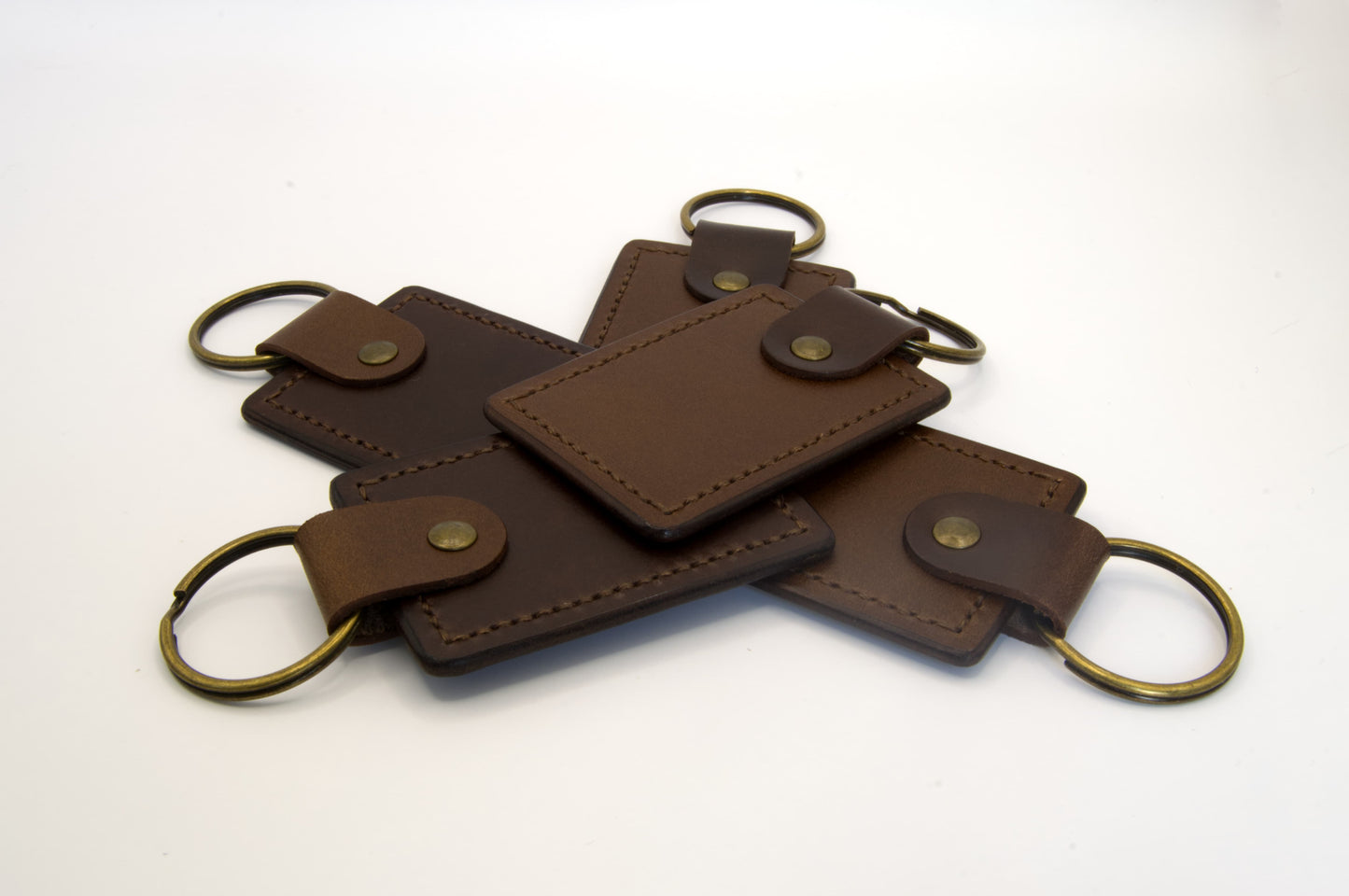 Leather Key Fob in Dark Brown