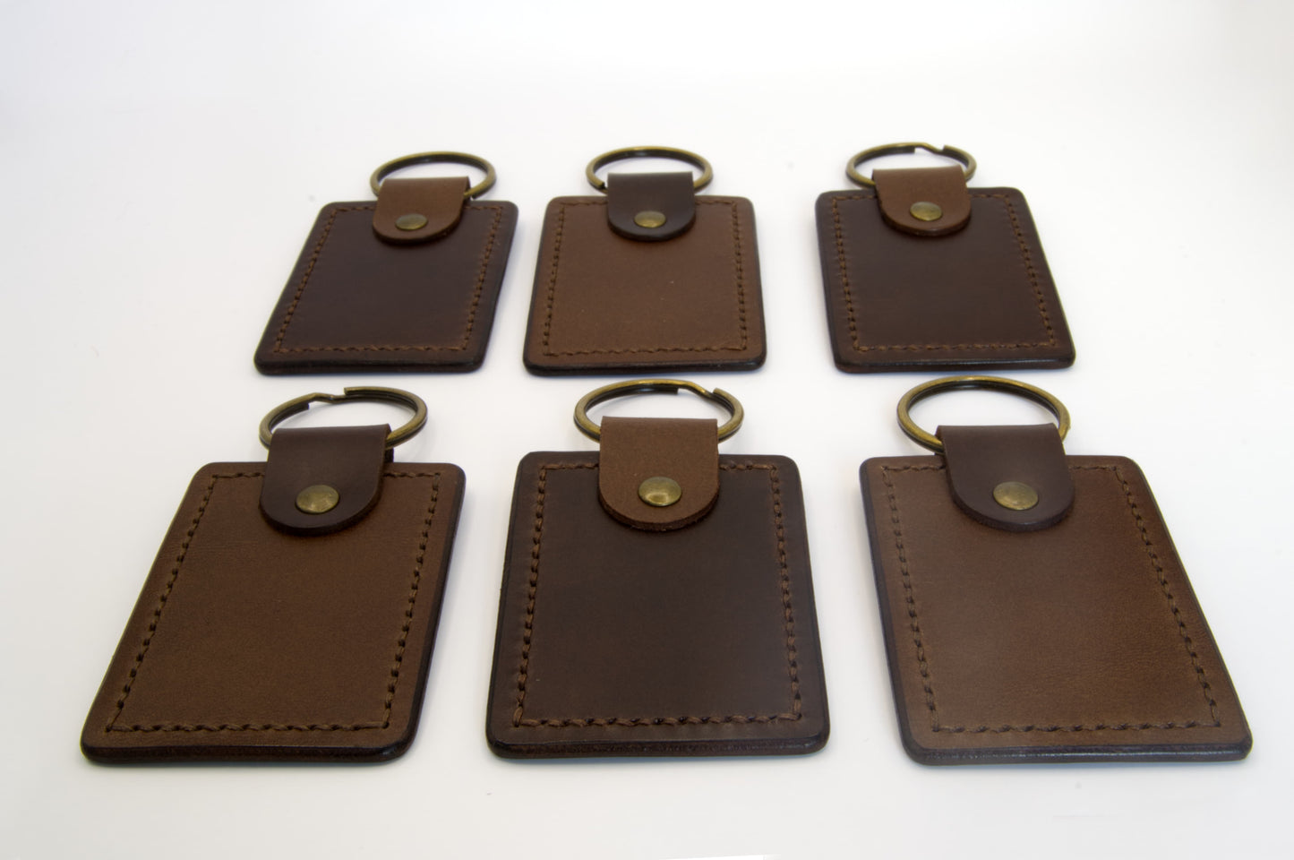 Leather Key Fob in Dark Brown