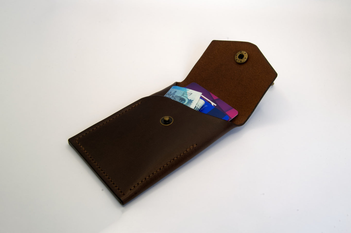 Leather Pouch in Dark Brown