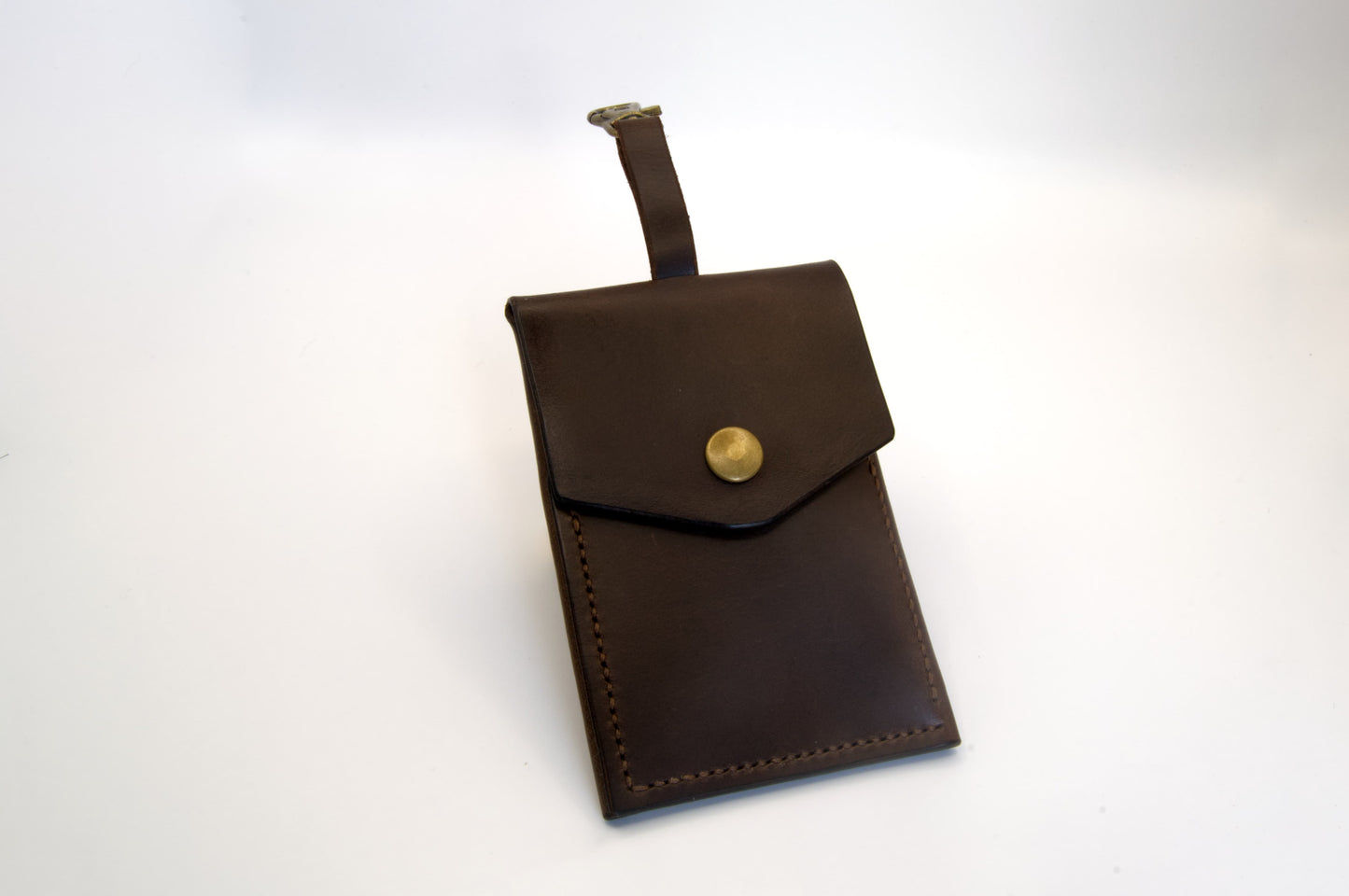 Leather Pouch in Dark Brown