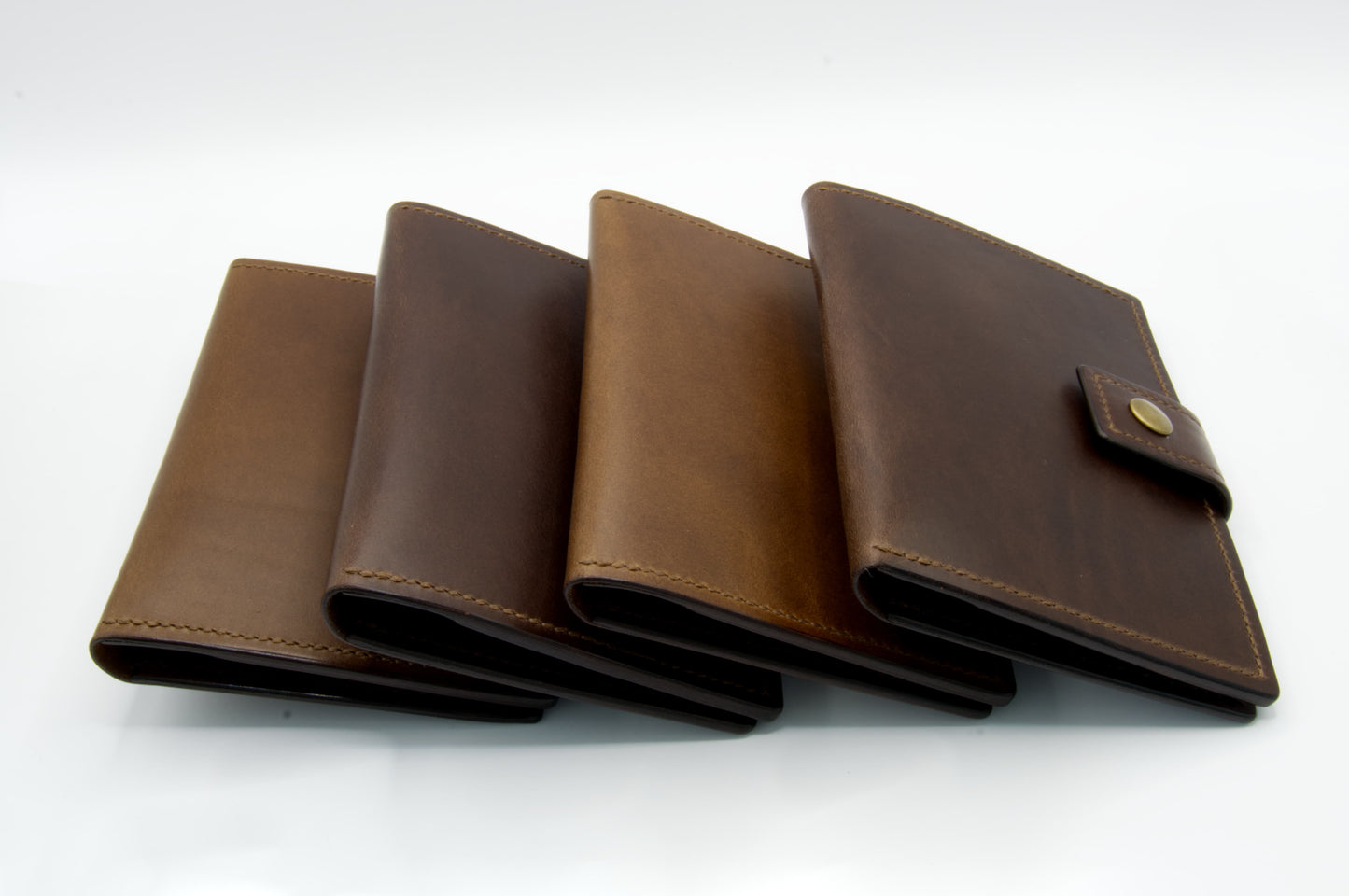 Single Leather Passport Holder in Dark Brown