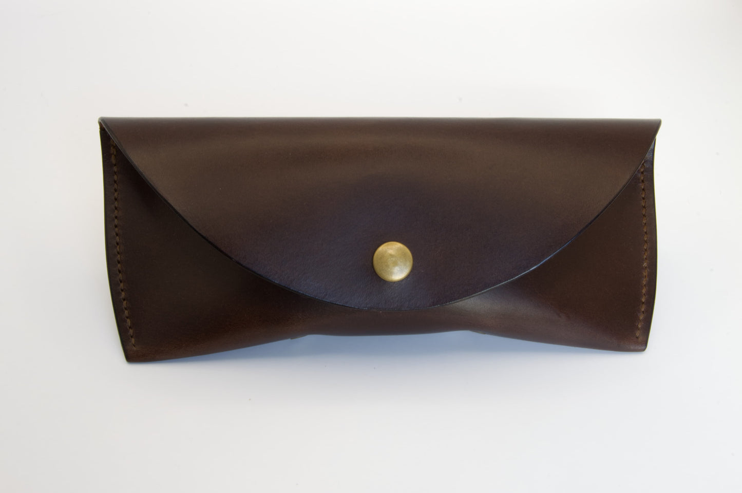 Leather Glasses Case in Dark Brown