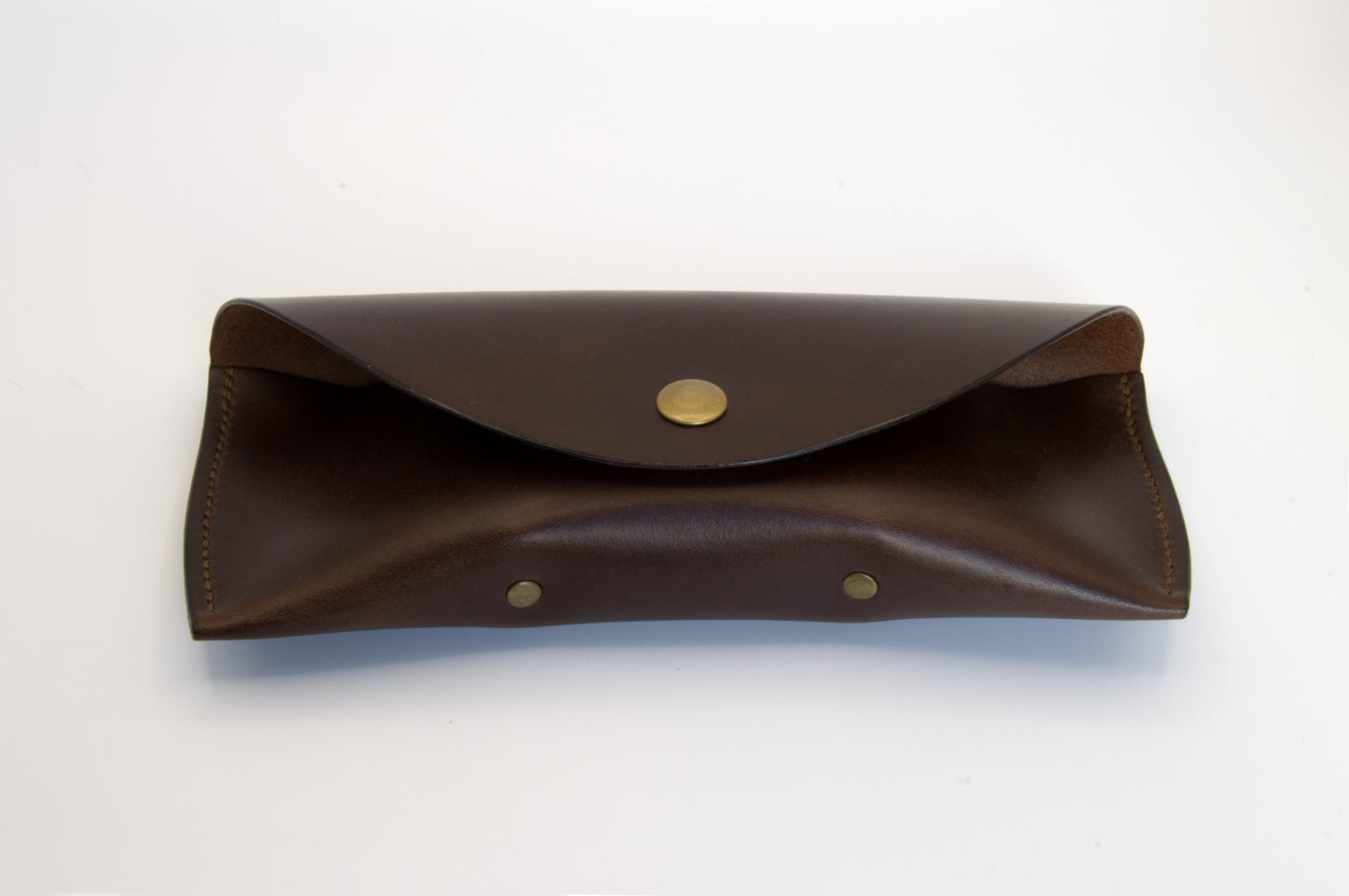 Leather Glasses Case in Dark Brown