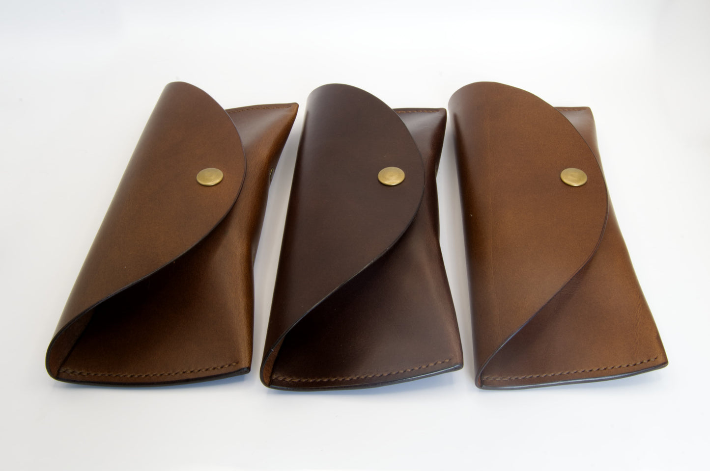 Leather Glasses Case in Medium Brown